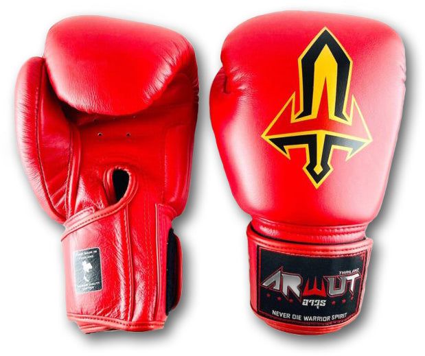 Arwut Fight Gear Muay Thai Boxing Glove BG1 (Red)-Australian Fight Factory