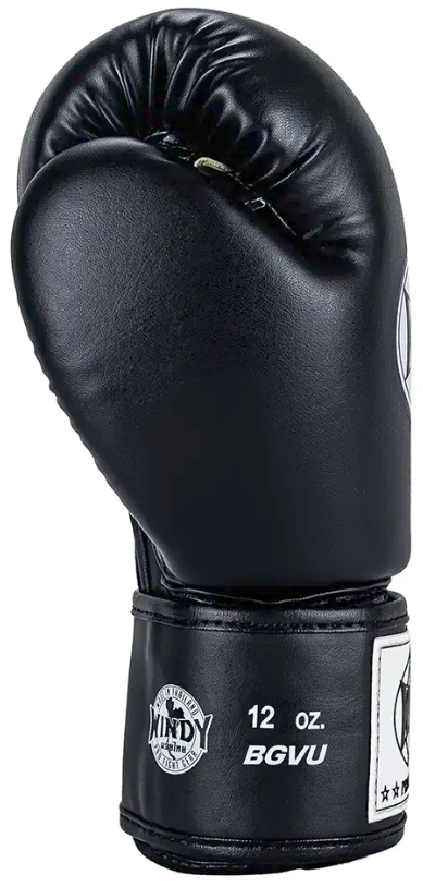Windy Boxing Glove PU Leather BGVU (Black)-Australian Fight Factory
