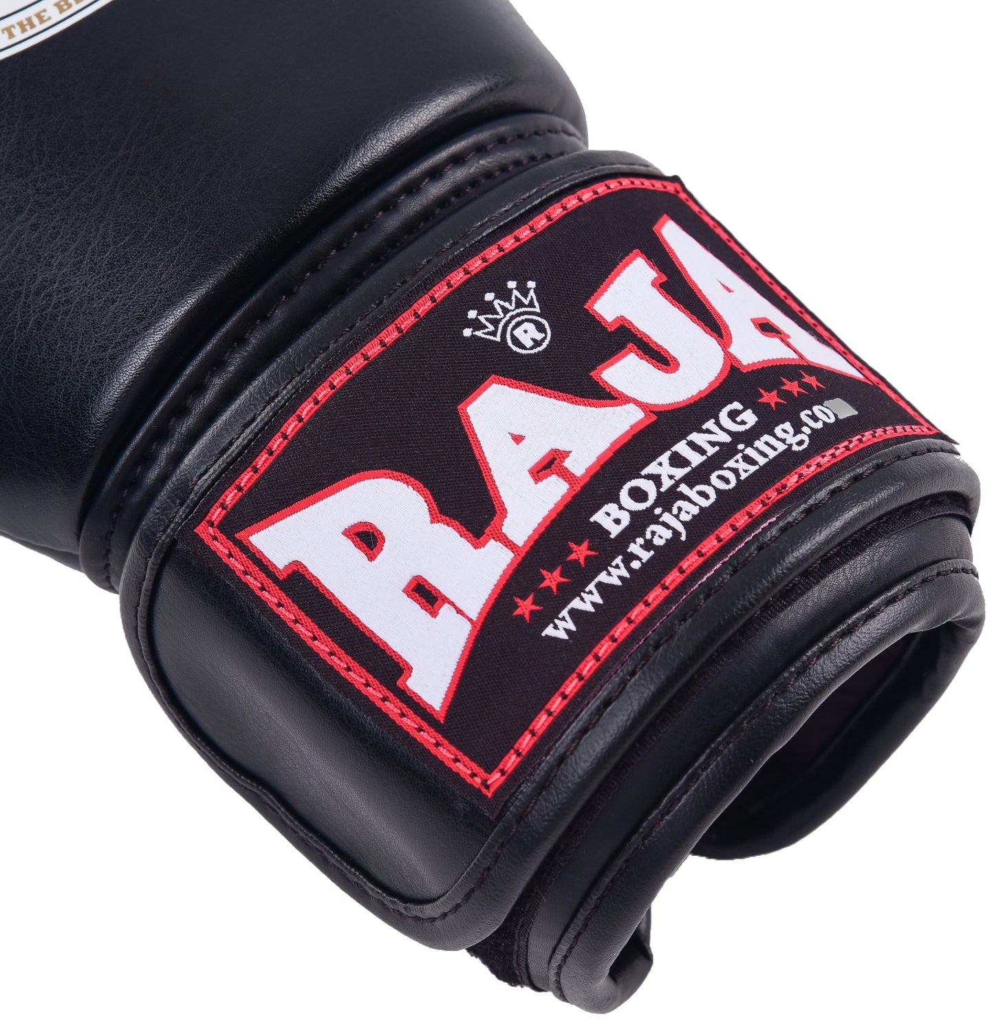 Raja Boxing Glove Semi-Leather RBGV-1 (Black)-Australian Fight Factory