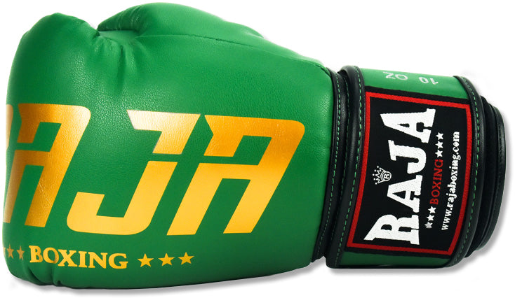 Raja Boxing Glove Semi-Leather RBGV-2 (Green)-Australian Fight Factory
